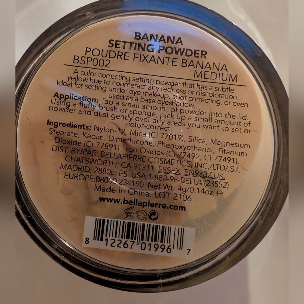 Bellapierre Banana Loose Powder. Color Medium. Travel Size From Ipsy.
